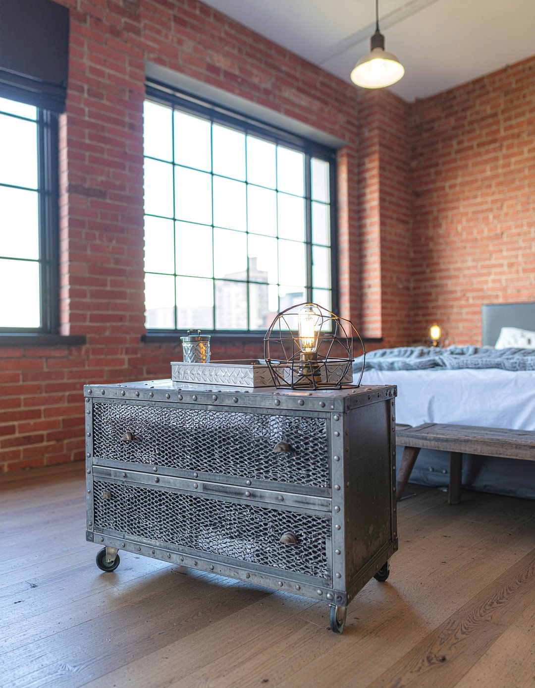 Industrial Metal Dresser - 30 bedroom dresser ideas