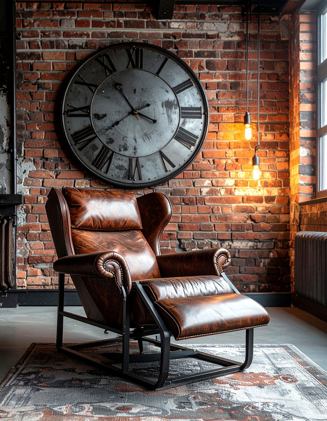 Industrial Metal Frame Recliner - 30 living room recliner ideas