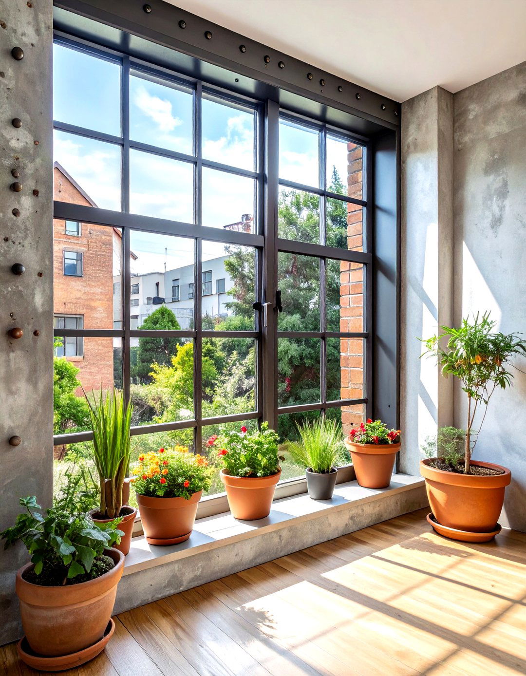 Industrial Metal Garden Window - 30 kitchen garden window ideas