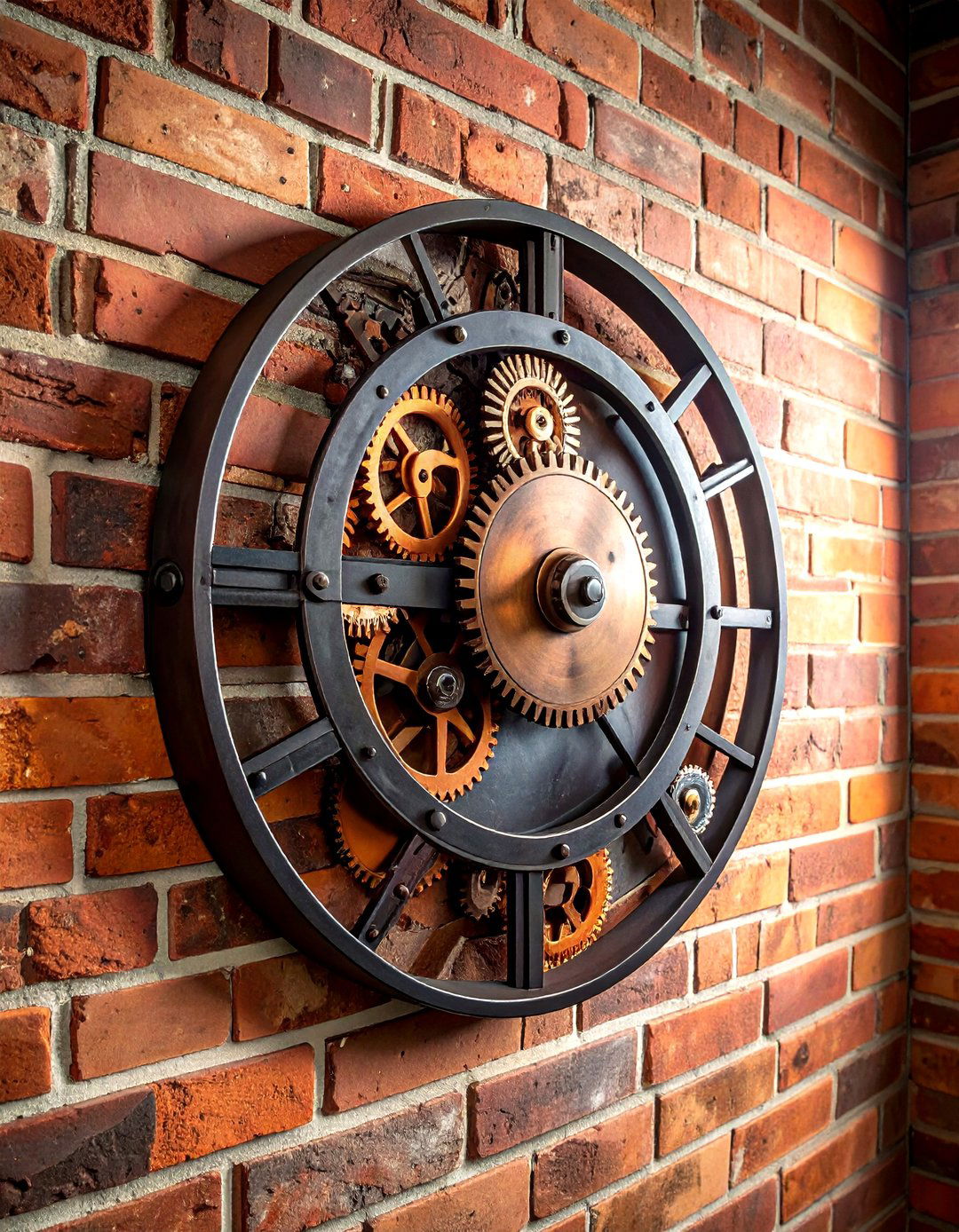 Industrial Metal Gear Wall Clock - 30 oversized clock ideas