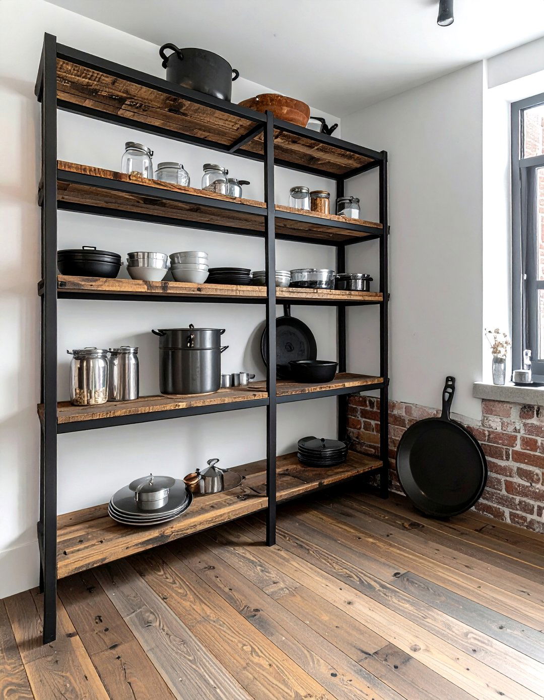 Industrial Metal Kitchen Shelves - 30 kitchen open shelving ideas