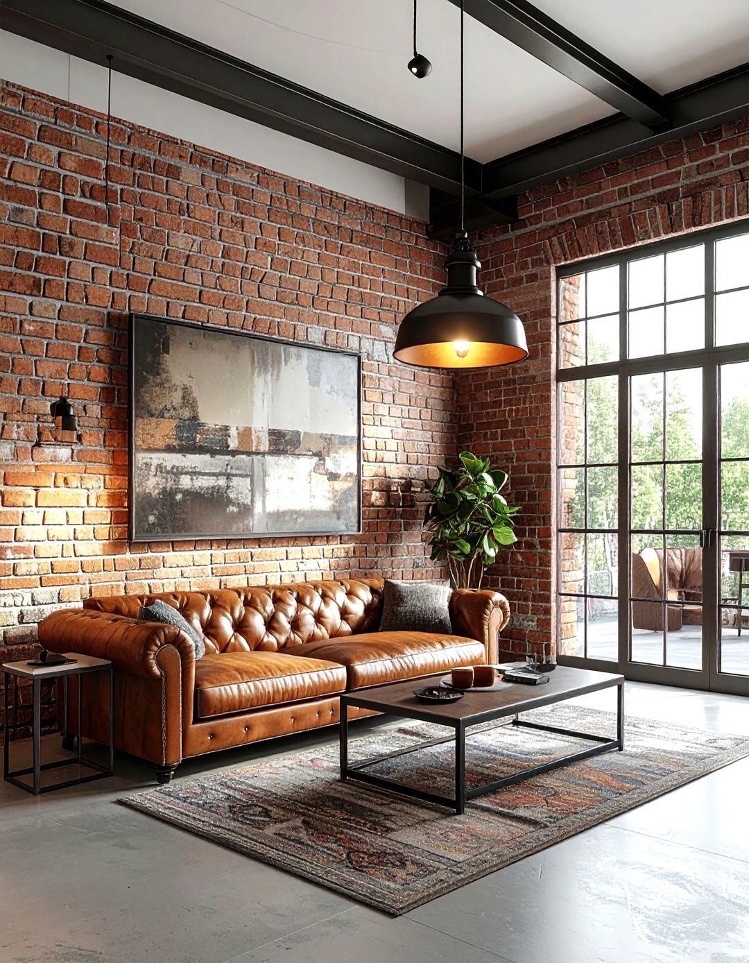 Industrial Metal Light - 30 living room pendant lighting ideas