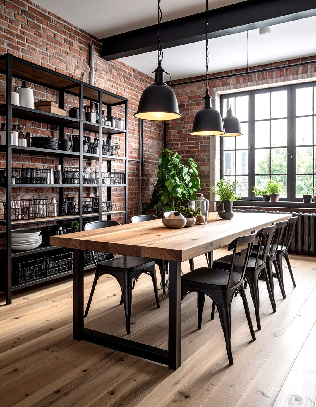 Industrial Metal Rack - 30 dining room storage solutions