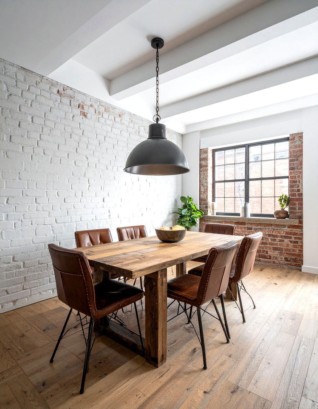 Industrial Metal Shade - 30 low hanging pendant dining room ideas