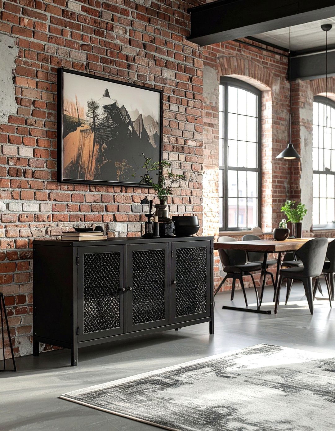 Industrial Metal Sideboard - 30 dining room credenza ideas
