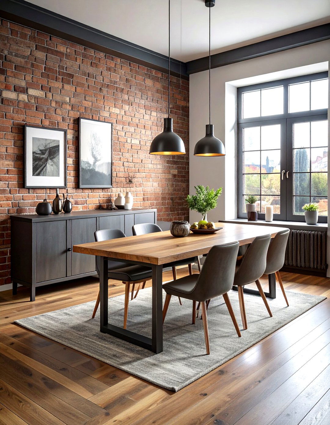 Industrial Metal Sideboard - 30 grey dining room accessories ideas