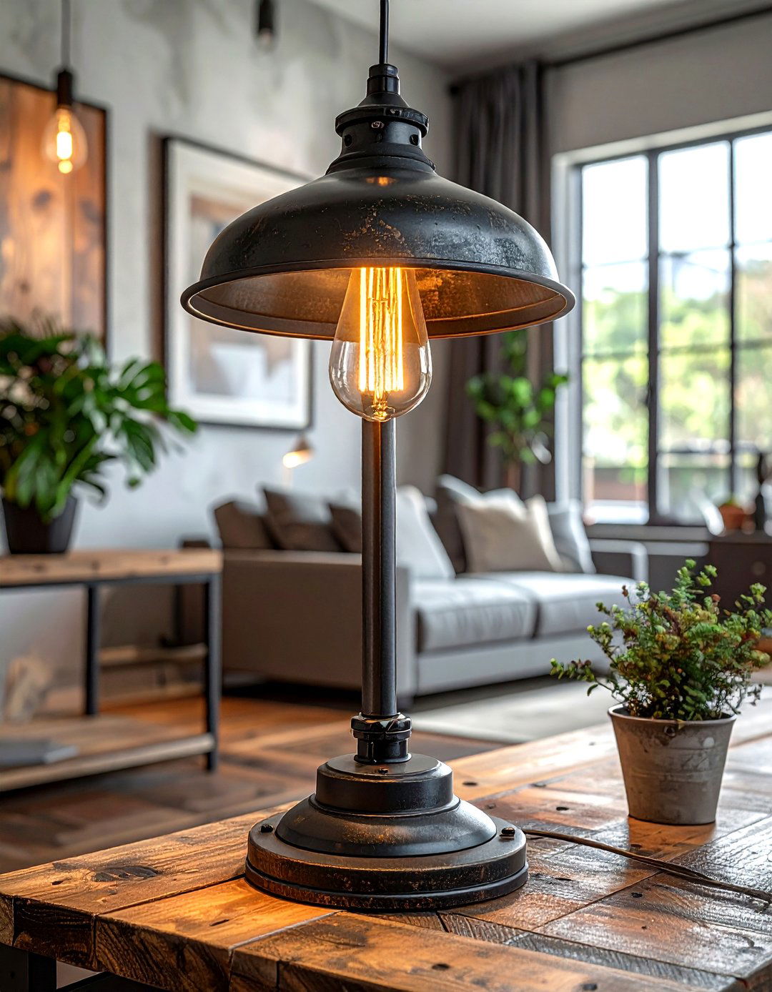 Industrial Metal Table Lamp - 30 living room table lamp styling