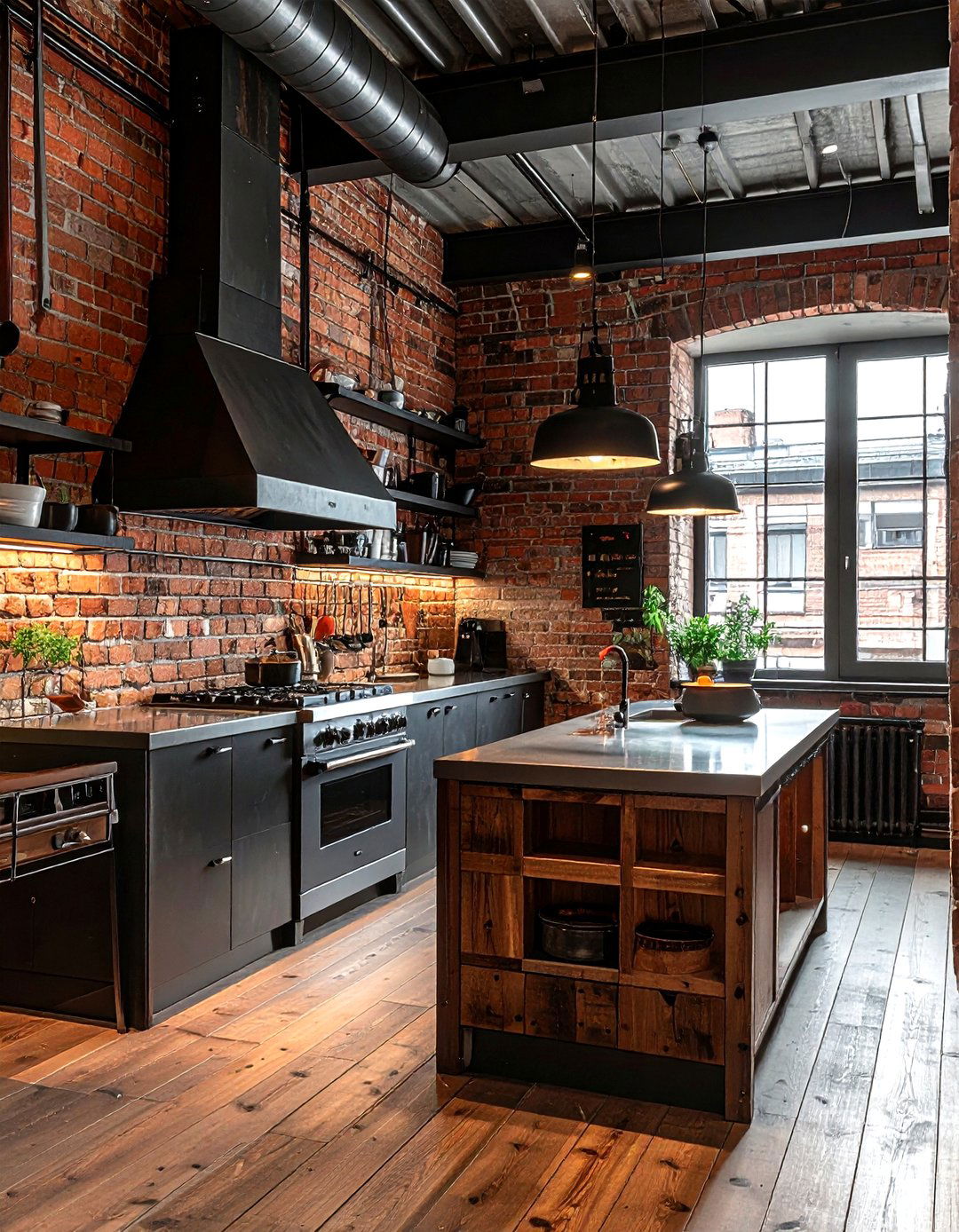 Industrial Narrow Kitchen - 30 narrow kitchen ideas