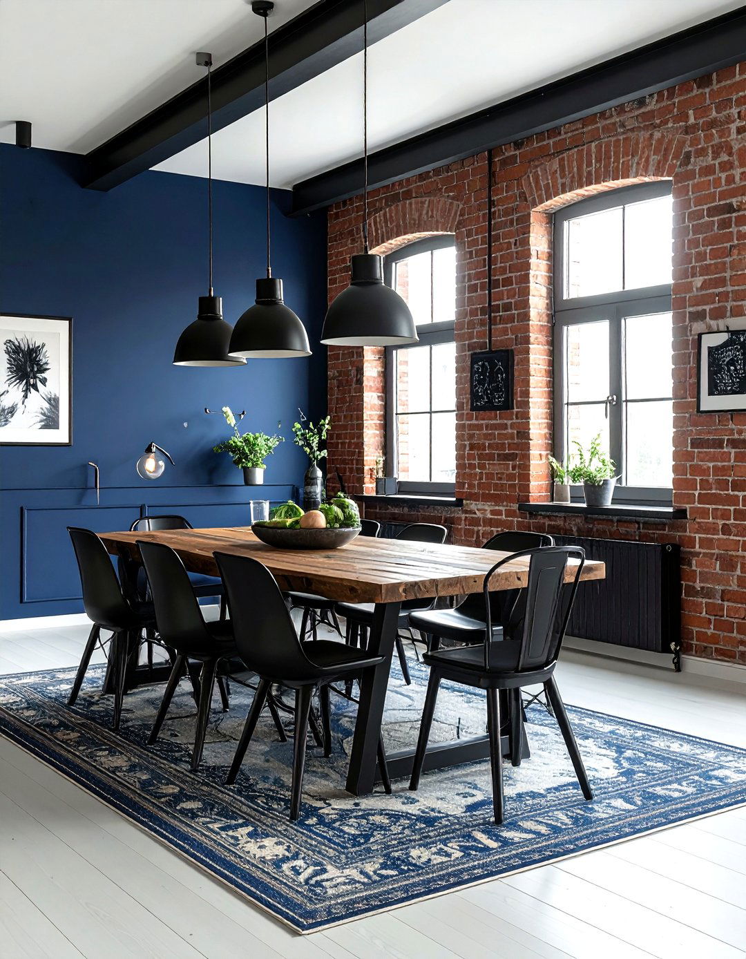 Industrial Navy Dining Room Metal - 30 dark navy dining room ideas