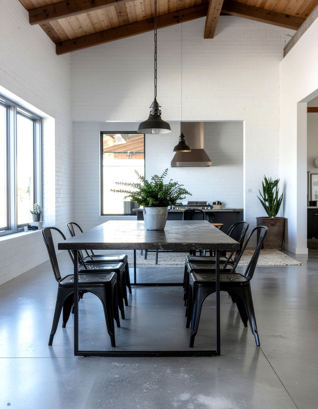 Industrial Neutral Dining Room - 30 cool neutral dining room ideas