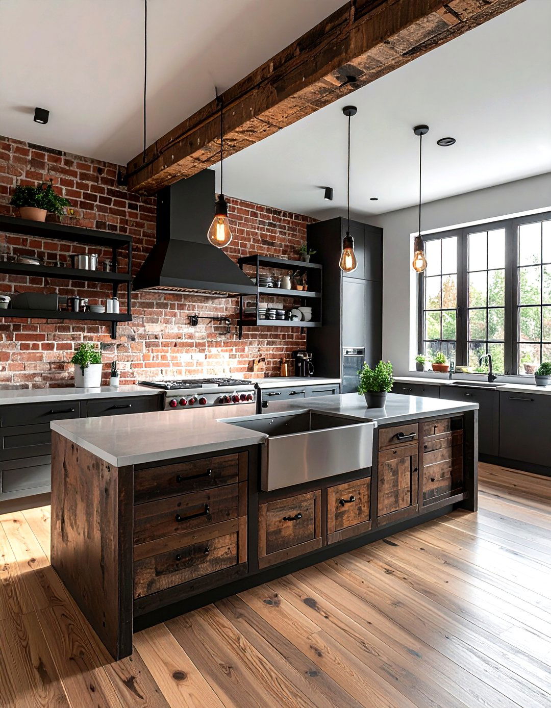 Industrial One Wall Kitchen - 30 one-wall kitchen ideas