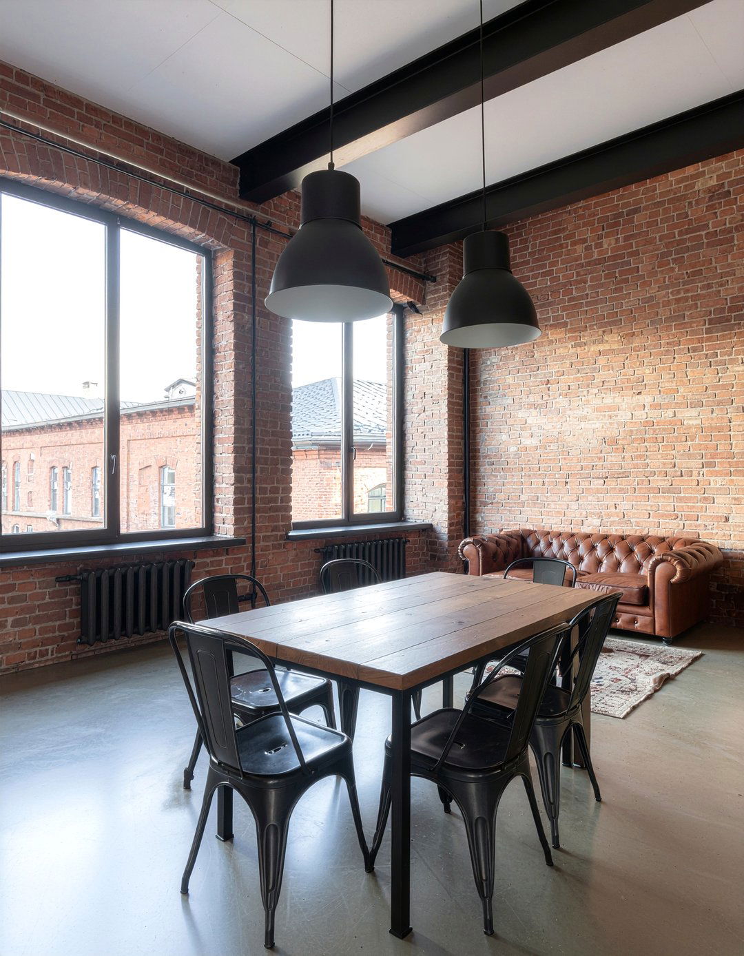 Industrial Open Plan Interior - 30 dining room living room combo ideas