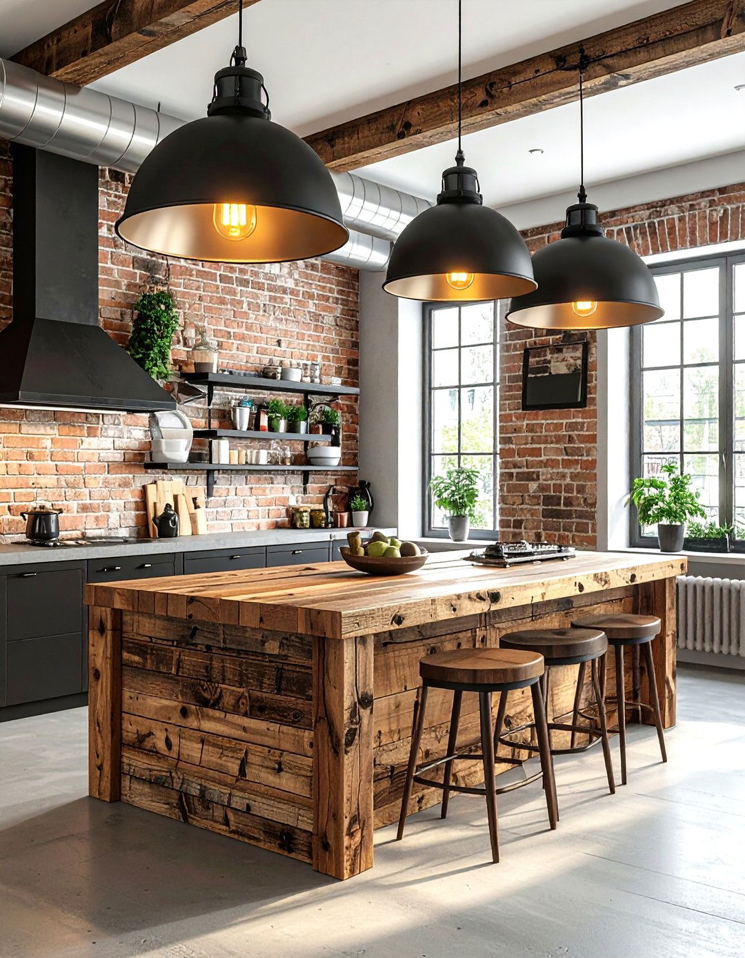 Industrial Pendant Lighting - 30 one-of-a-kind kitchen ideas