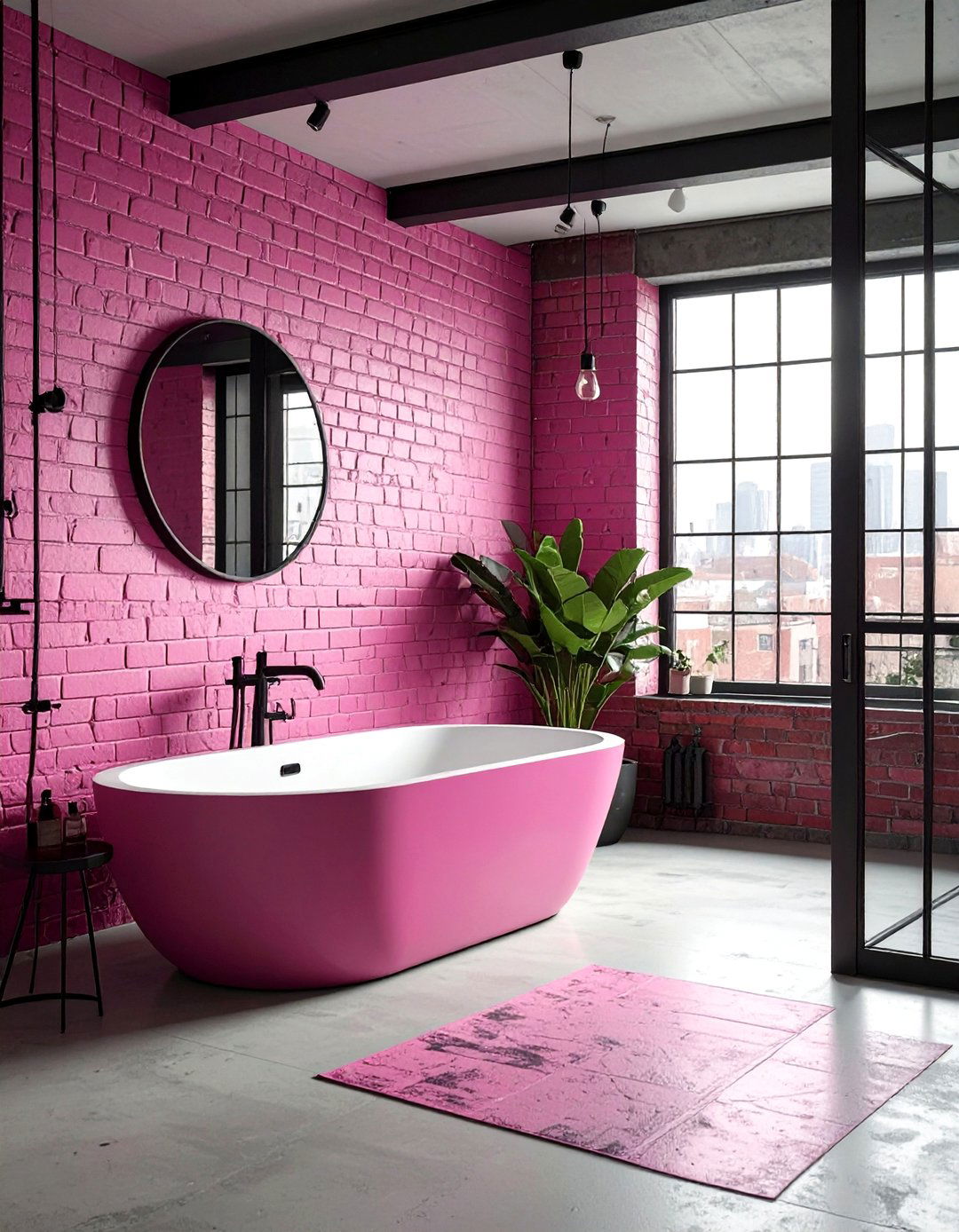 Industrial Pink Bathroom - 30 blush pink bathroom ideas