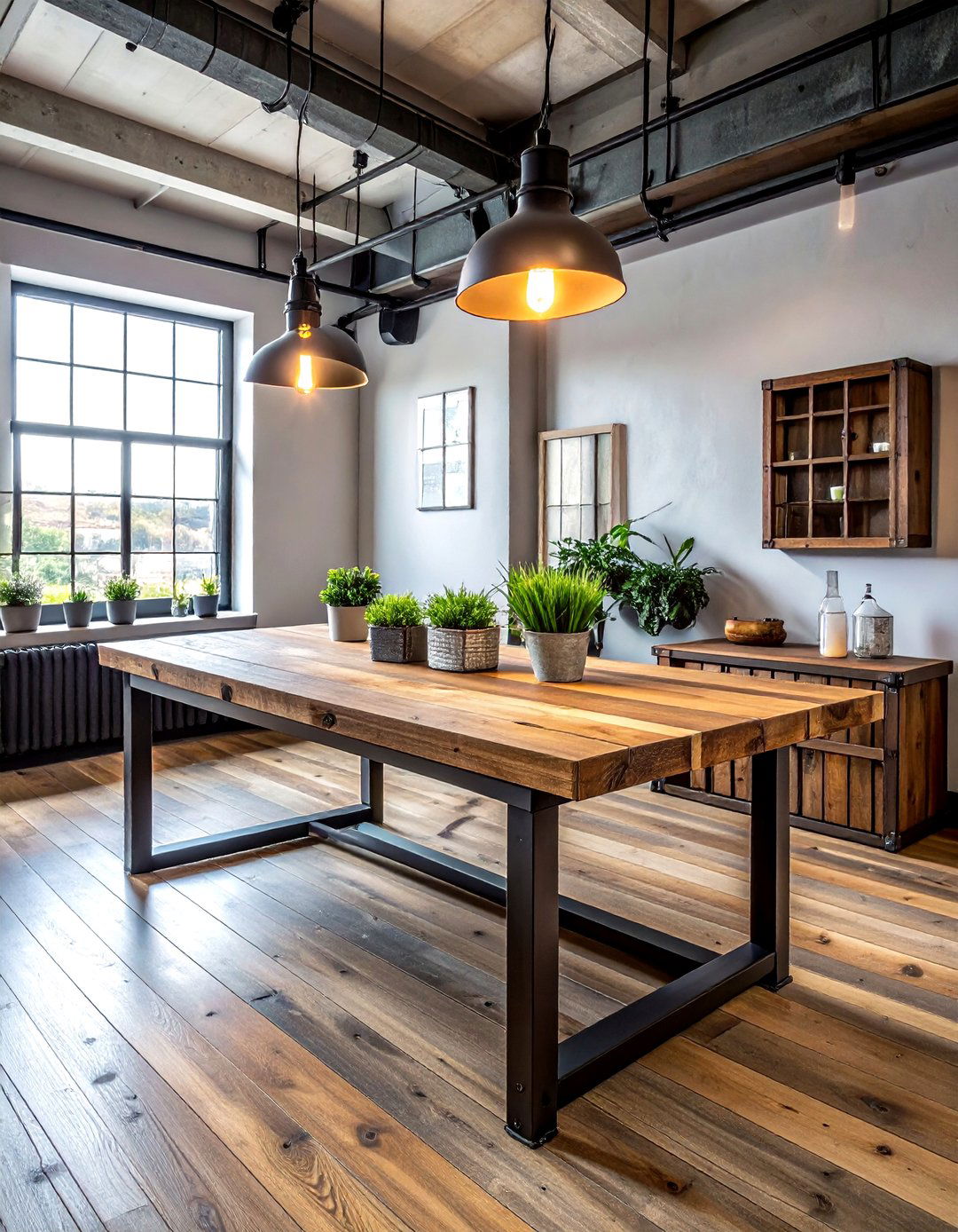 Industrial Pipe And Wood Table - 30 living room hallway table ideas