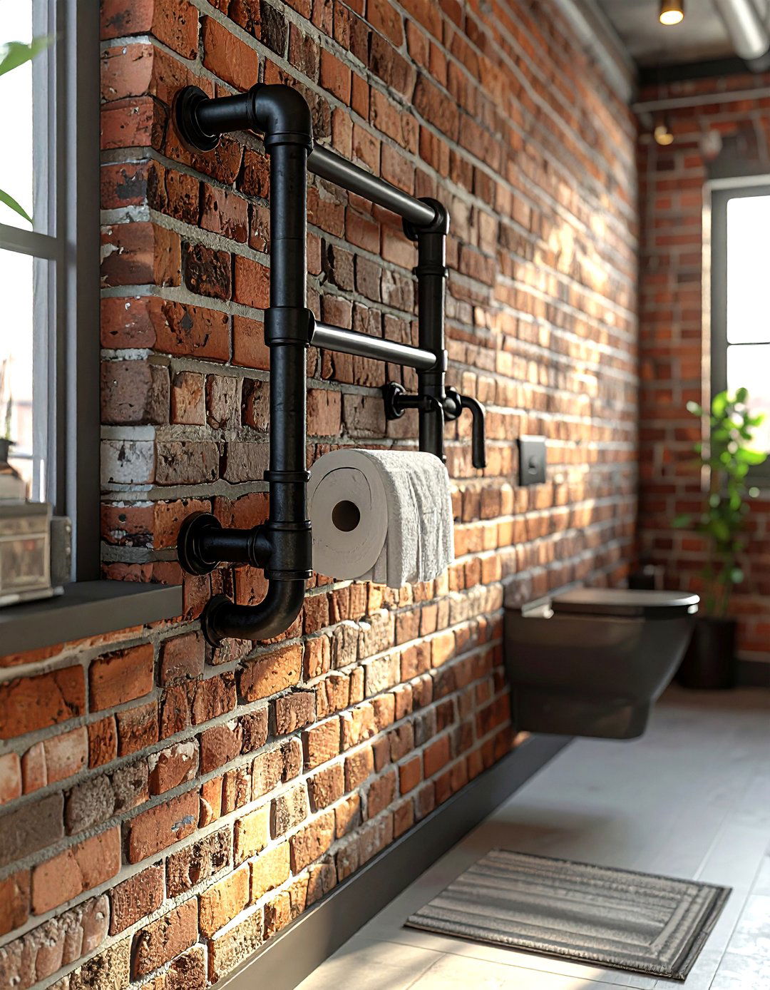 Industrial Pipe Bathroom Fixtures - 30 rustic bathroom ideas