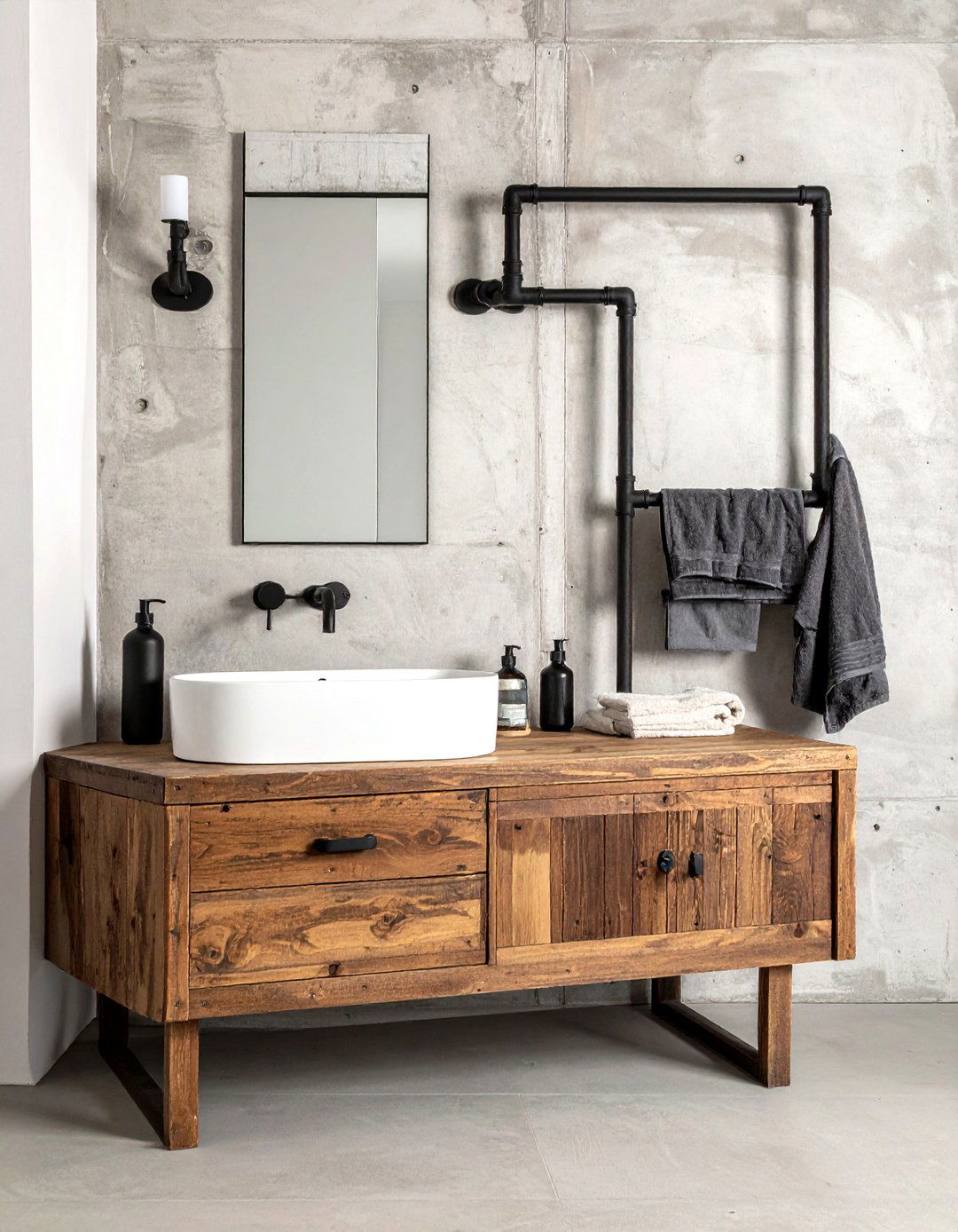Industrial Pipe Fixtures - 30 bathroom renovation ideas