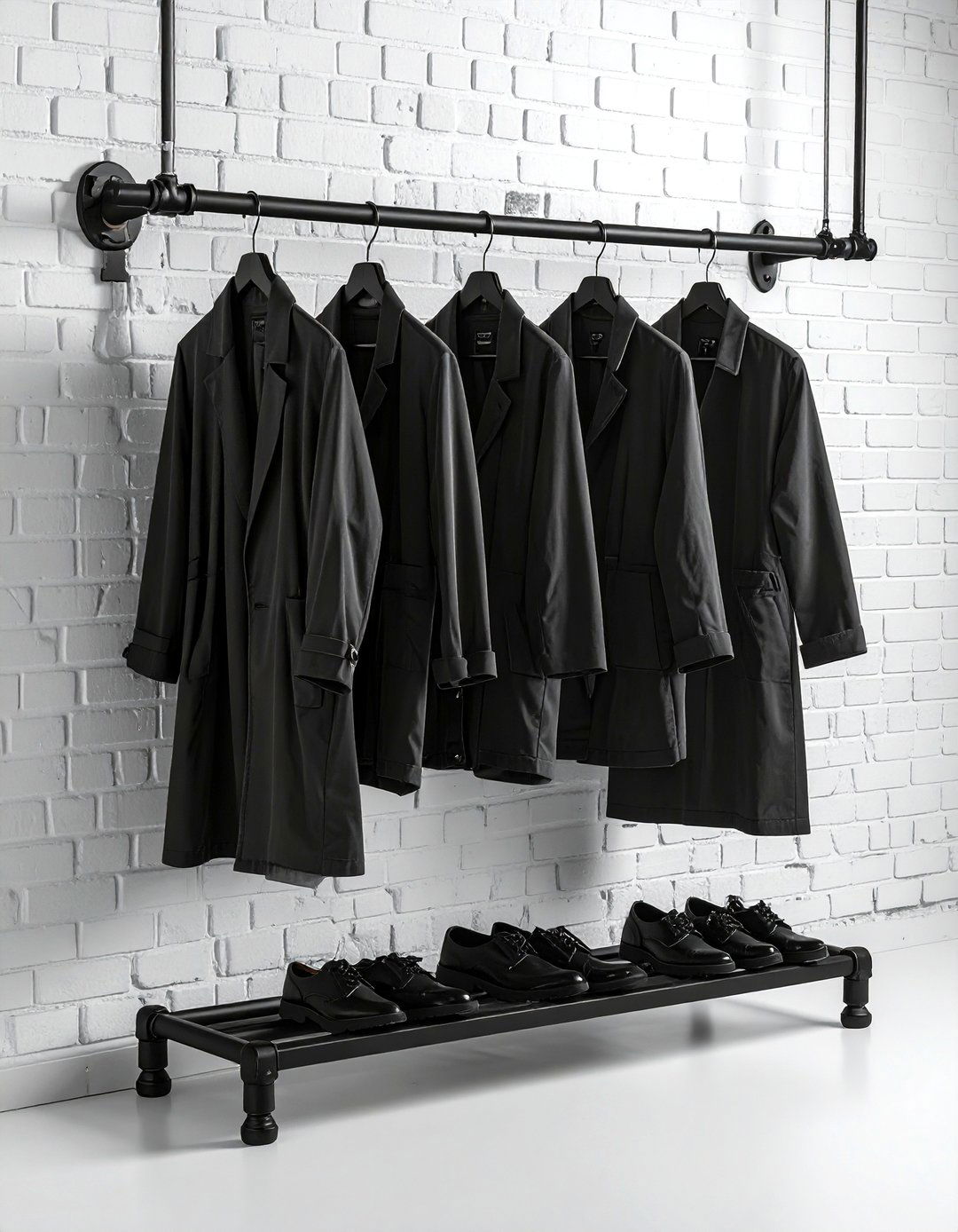 Industrial Pipe Rack - 30 bathroom hanging storage ideas