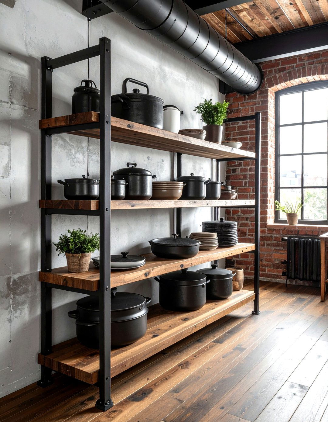 Industrial Pipe Shelves - 30 dining room shelving ideas