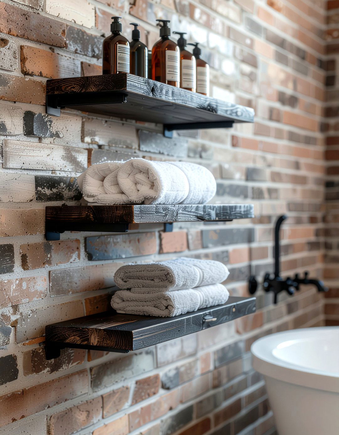 Industrial Pipe Shelving - 30 bathroom furniture ideas