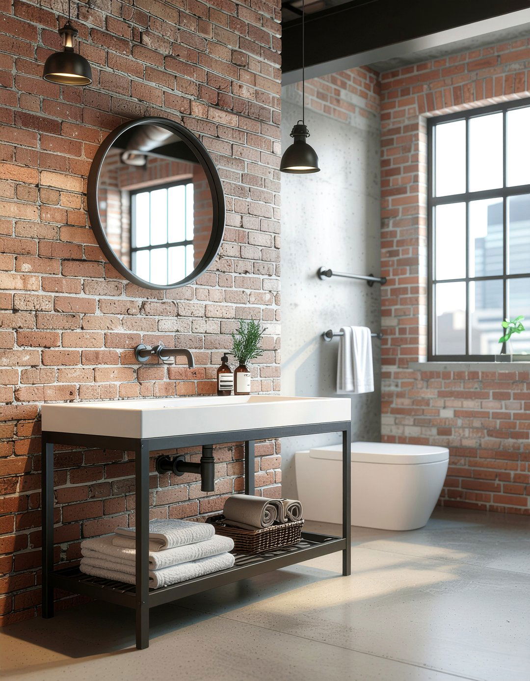 Industrial Pipe Towel Rack - 30 bathroom hardware ideas