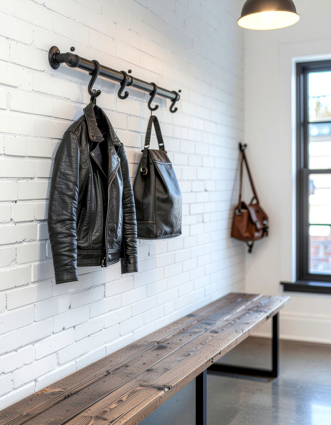 Industrial Pipe Wall Hook - 30 entryway hook ideas