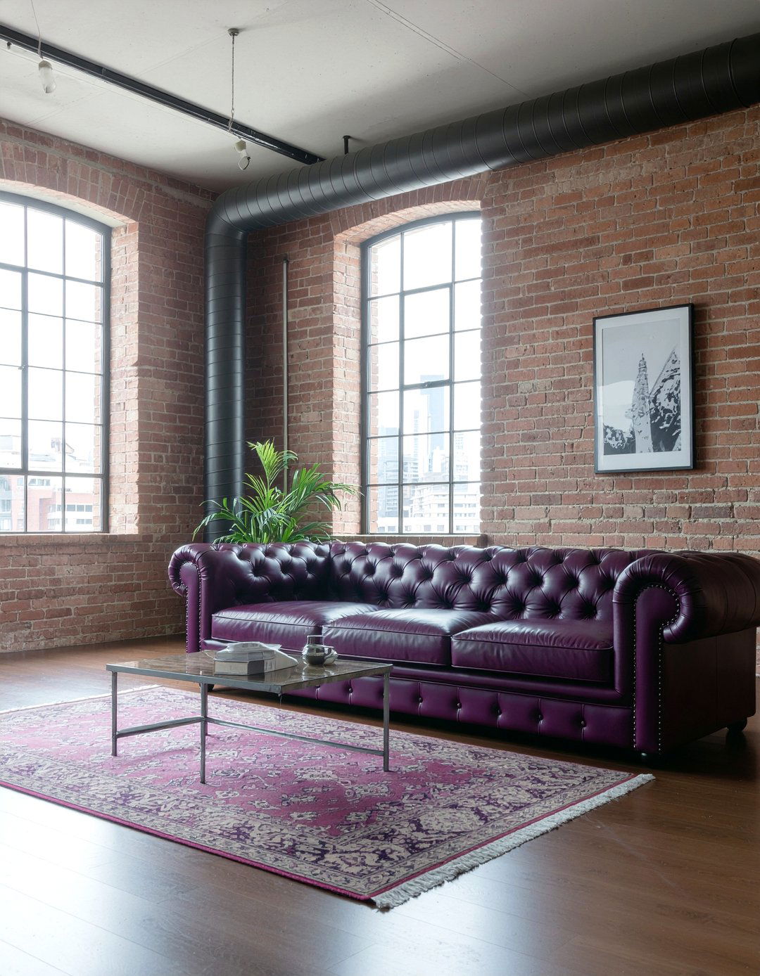 Industrial Plum Living Room - 30 plum living room ideas