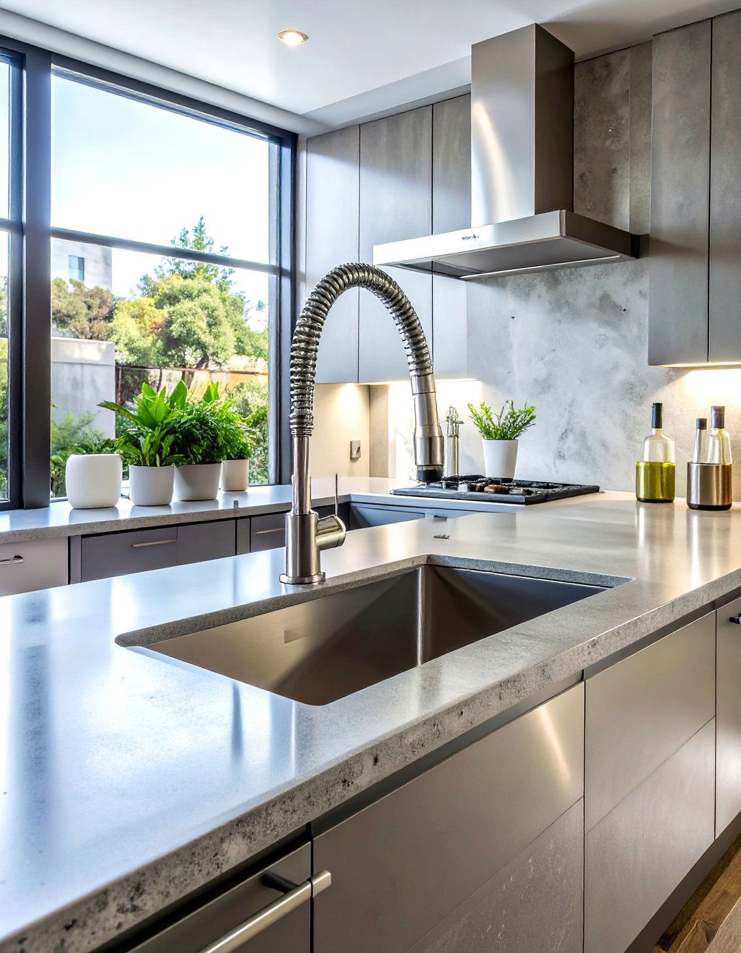 Industrial Pull Down Touchless Faucet - 30 touchless kitchen faucet ideas