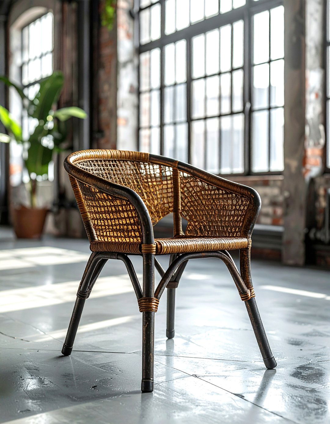 Industrial Rattan Chair - 30 rattan dining chair ideas