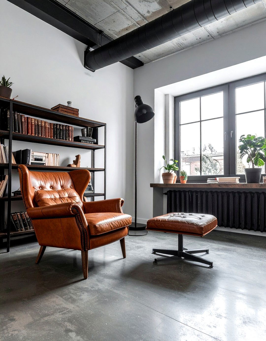 Industrial Reading Nook - 30 industrial home decor ideas