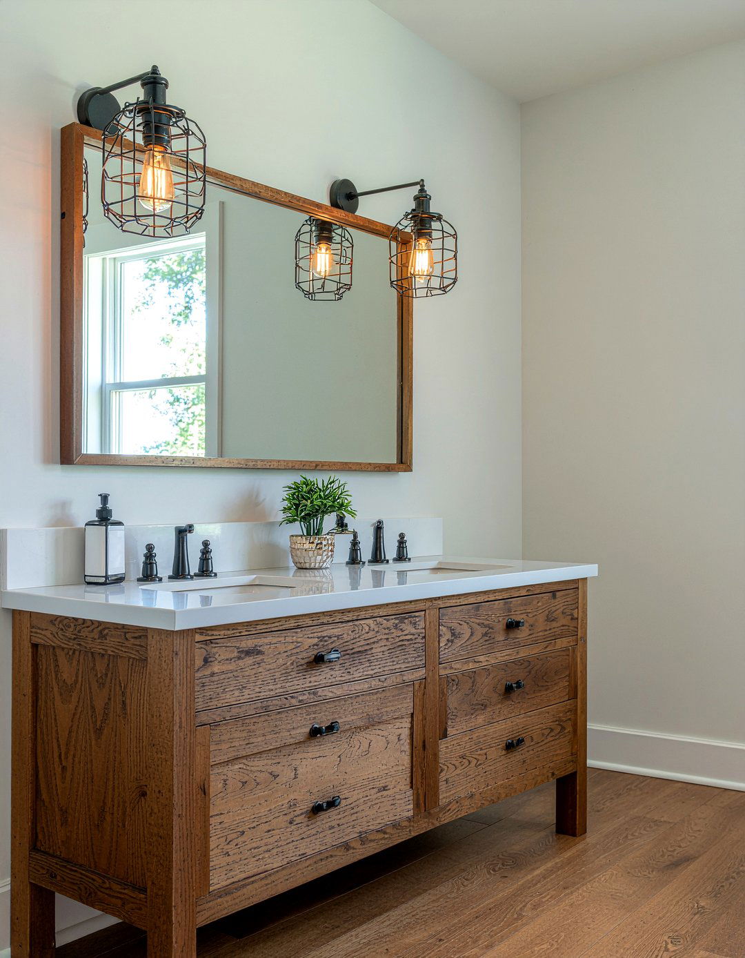 Industrial Rust Lighting - 30 rust bathroom ideas