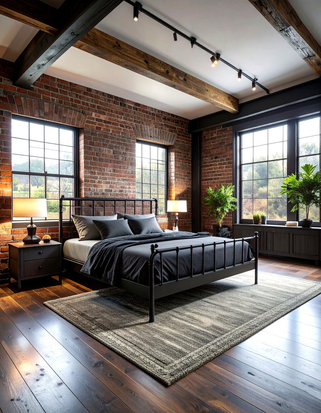 Industrial Rustic Black Bedroom - 30 rustic black bedroom ideas