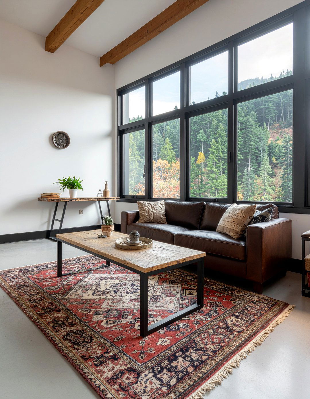 Industrial Rustic Mix - 30 lodge living room ideas