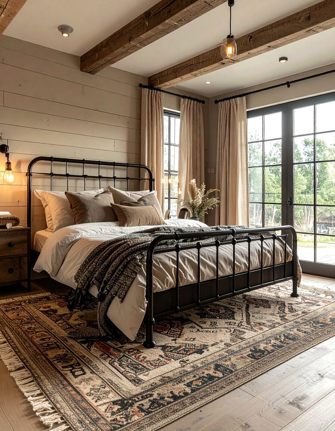 Industrial Rustic Style Bedroom - 30 rustic beige bedroom ideas