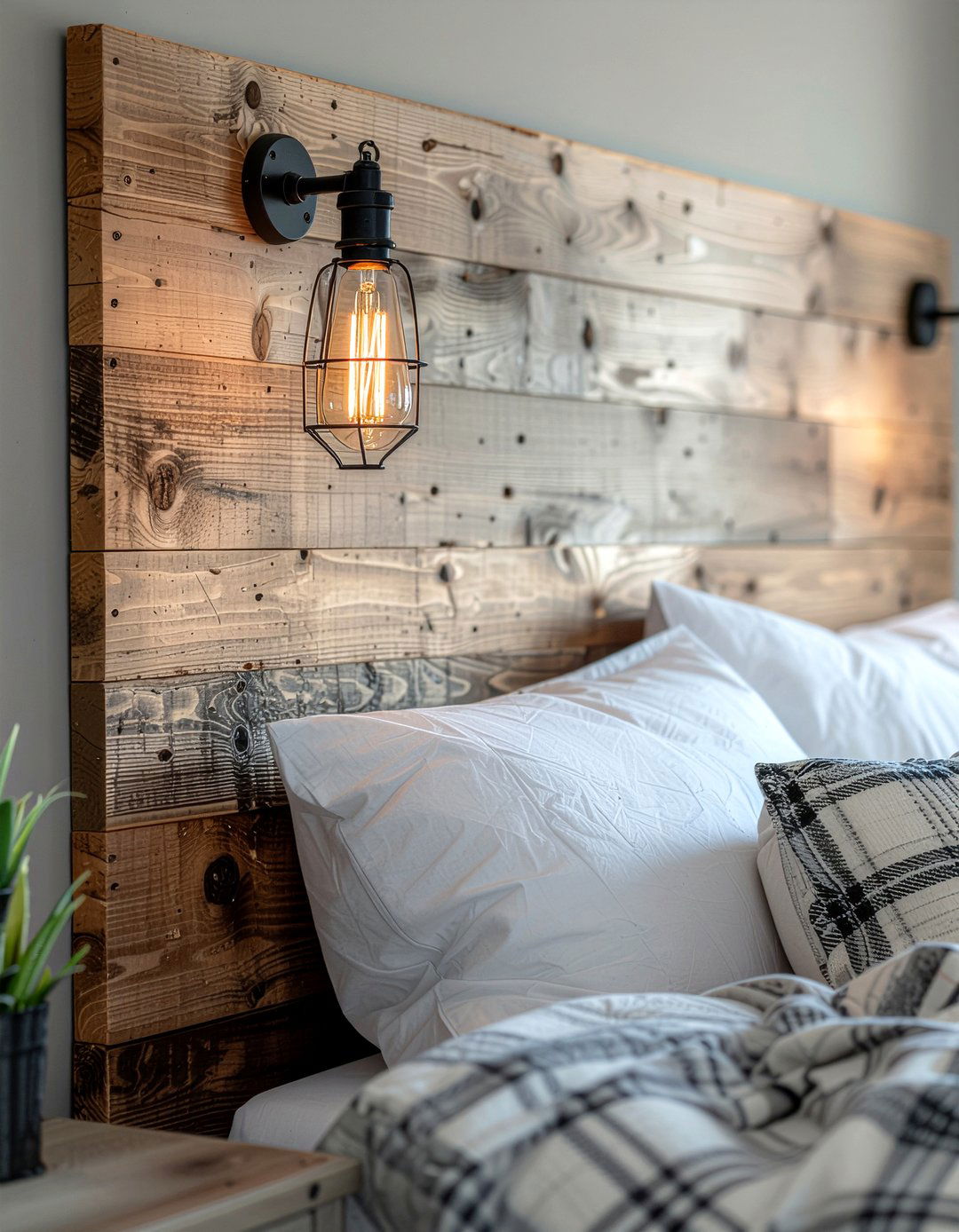 Industrial Sconce - 30 bedroom task lighting ideas