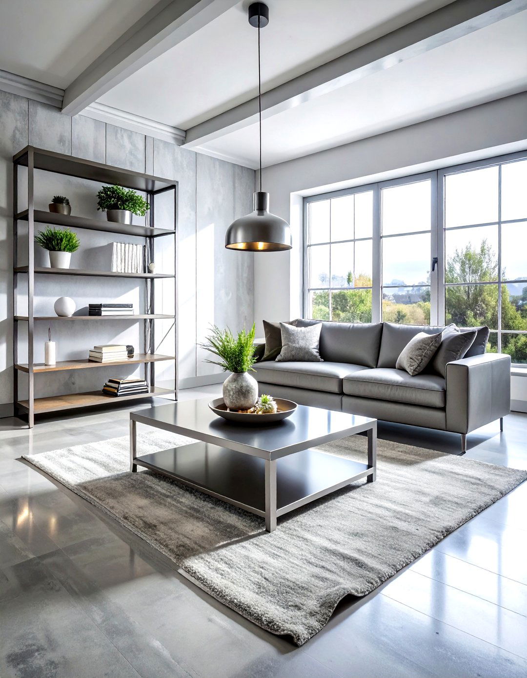 Industrial Silver Metal Furniture Living Room - 30 silver accent living room ideas