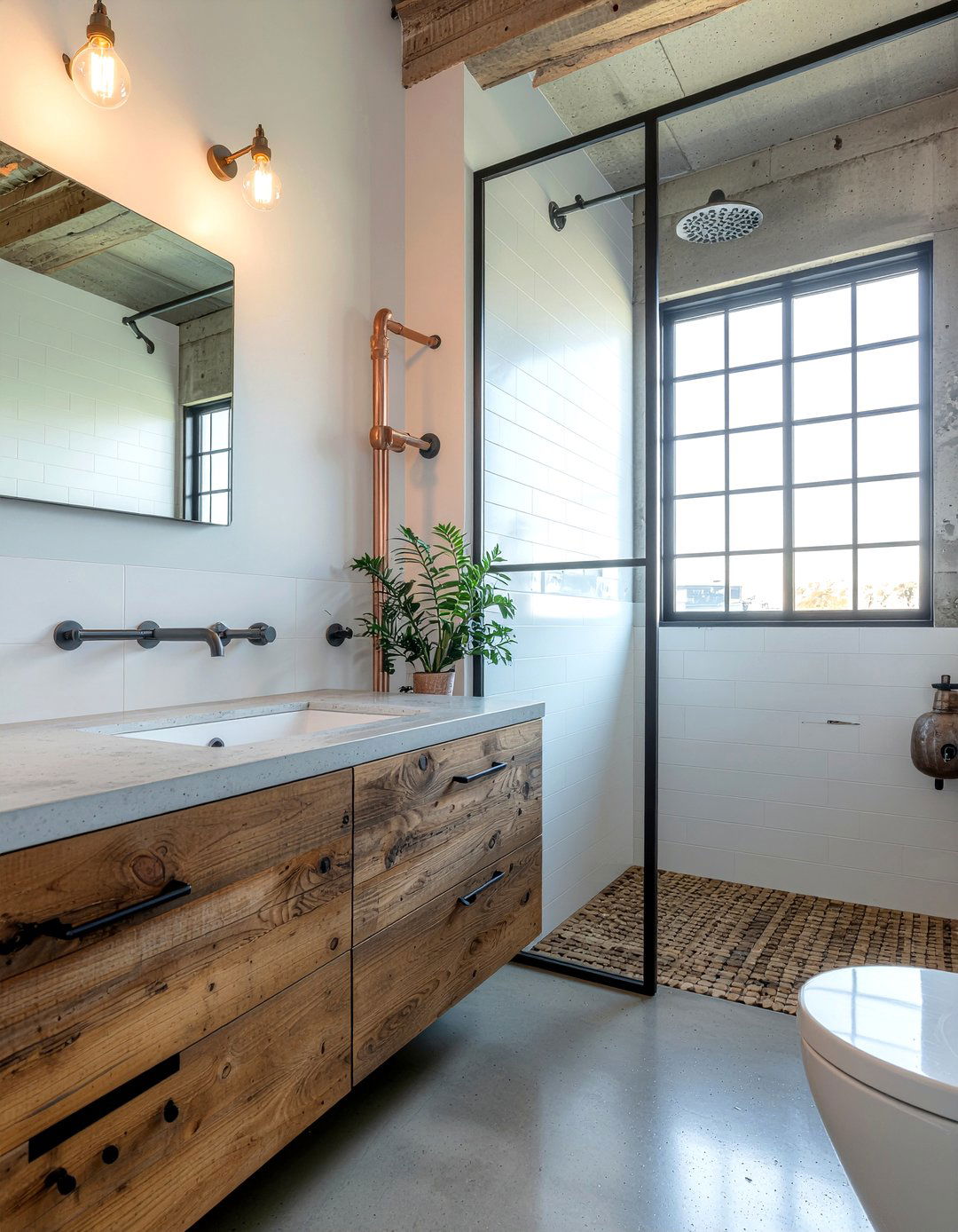 Industrial Small Bathroom - 30 small bathroom layout ideas