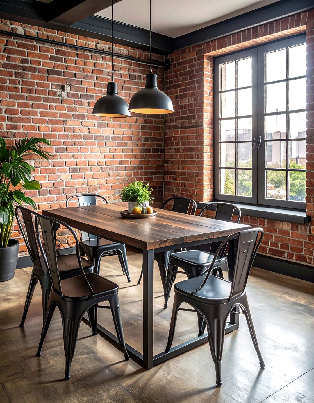 Industrial Small Dining Set - 30 compact dining room ideas