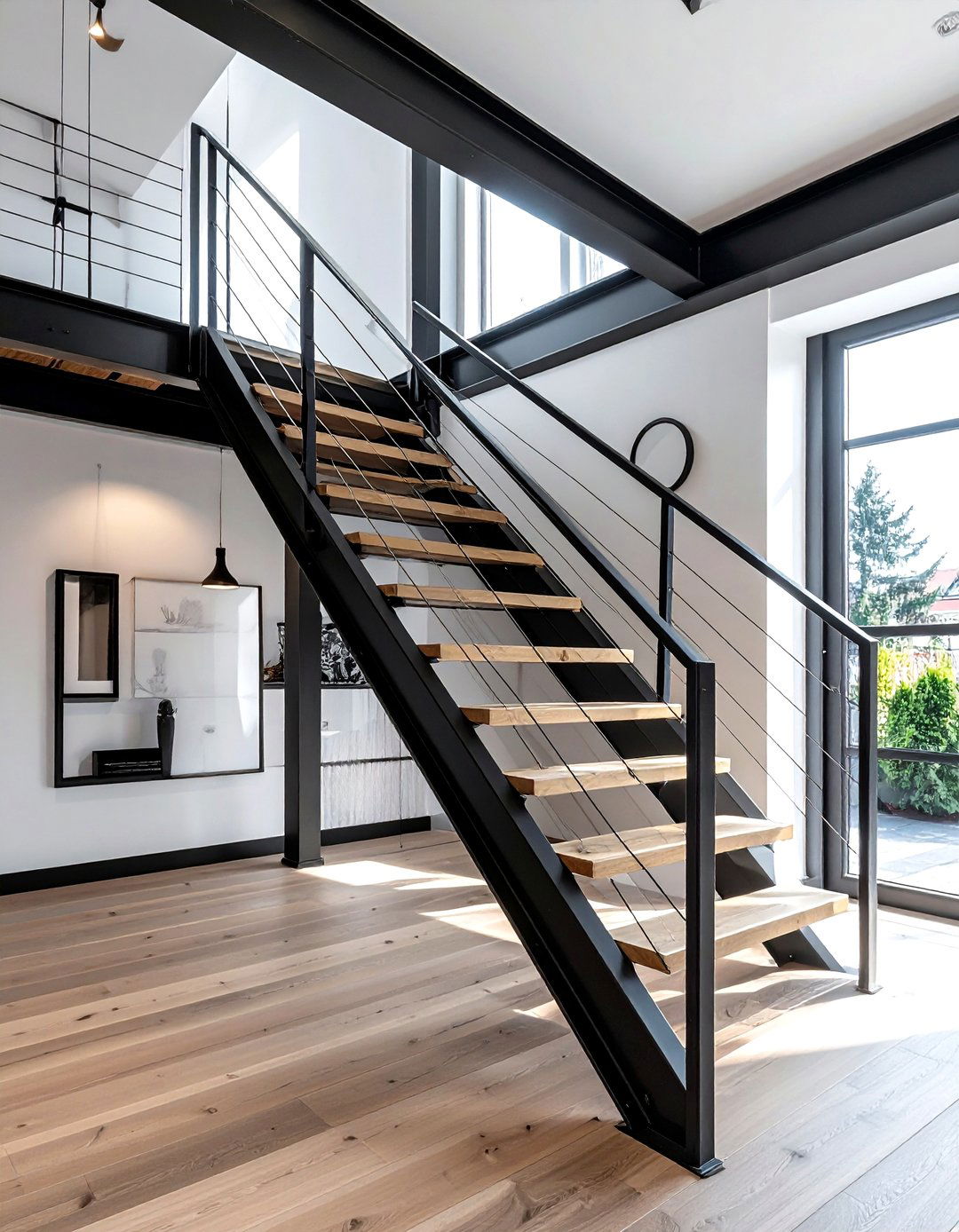 Industrial Staircase - 30 industrial home decor ideas