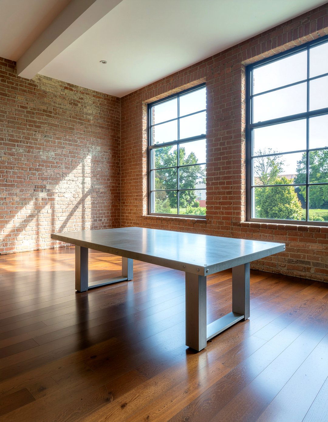 Industrial Steel Dining Table - 30 metal dining table ideas