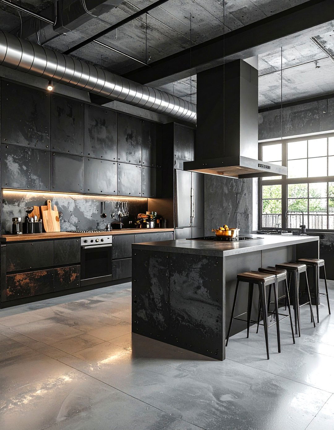 Industrial Steel Paneling - 30 kitchen paneling ideas