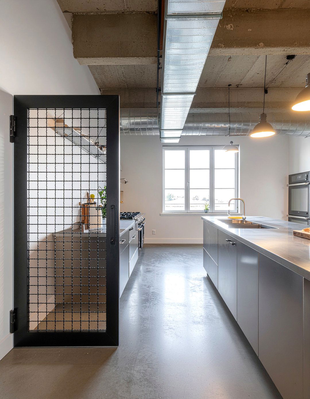 Industrial Steel Pantry Door - 30 pantry door kitchen ideas