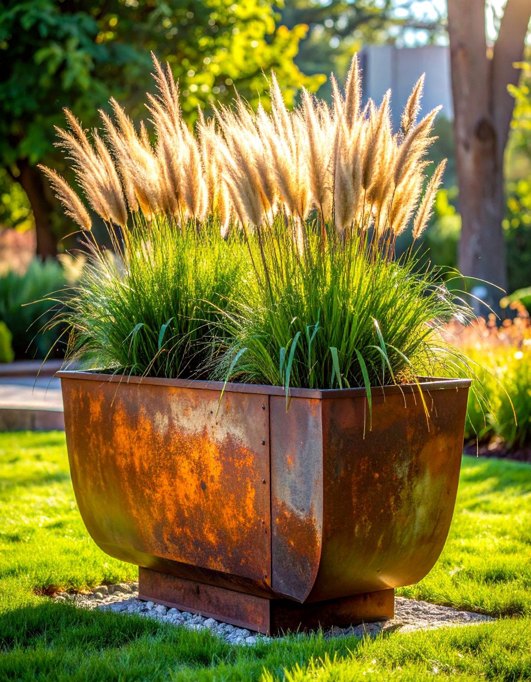 Industrial Steel Planter - 30 planter ideas