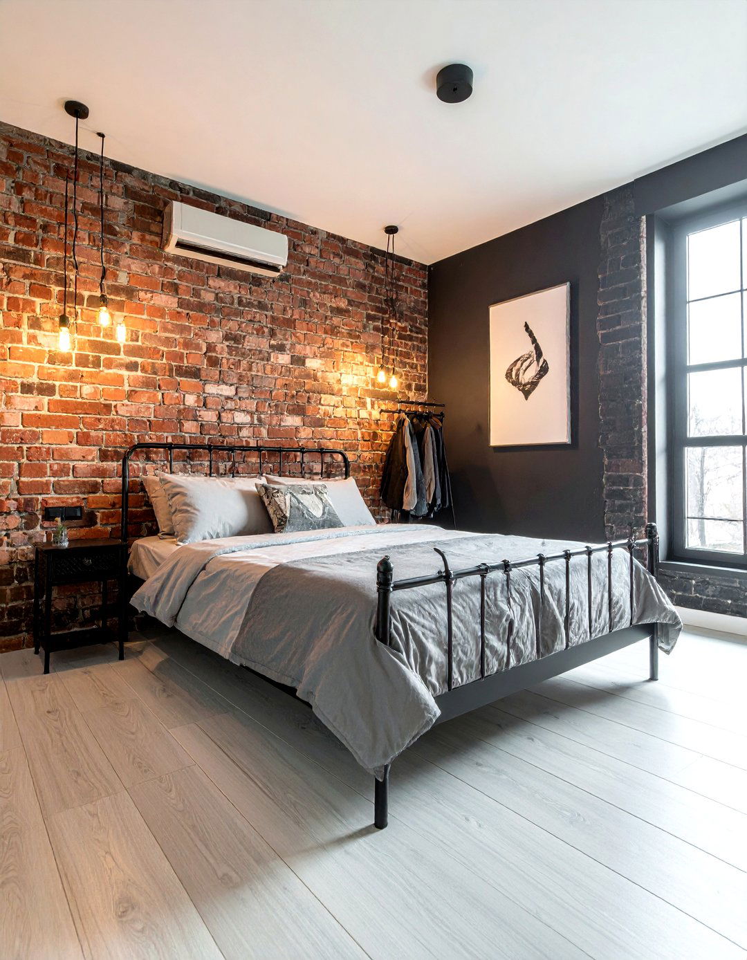 Industrial Style Bedroom - 30 rental apartment bedroom ideas