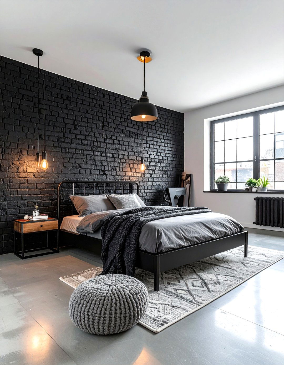 Industrial Style Dark Bedroom - 30 moody bedroom ideas