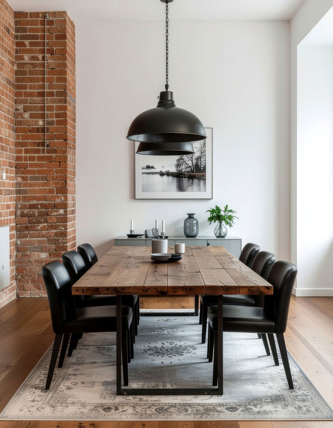 Industrial Style Dark Wood Dining Room - 30 espresso dining room ideas
