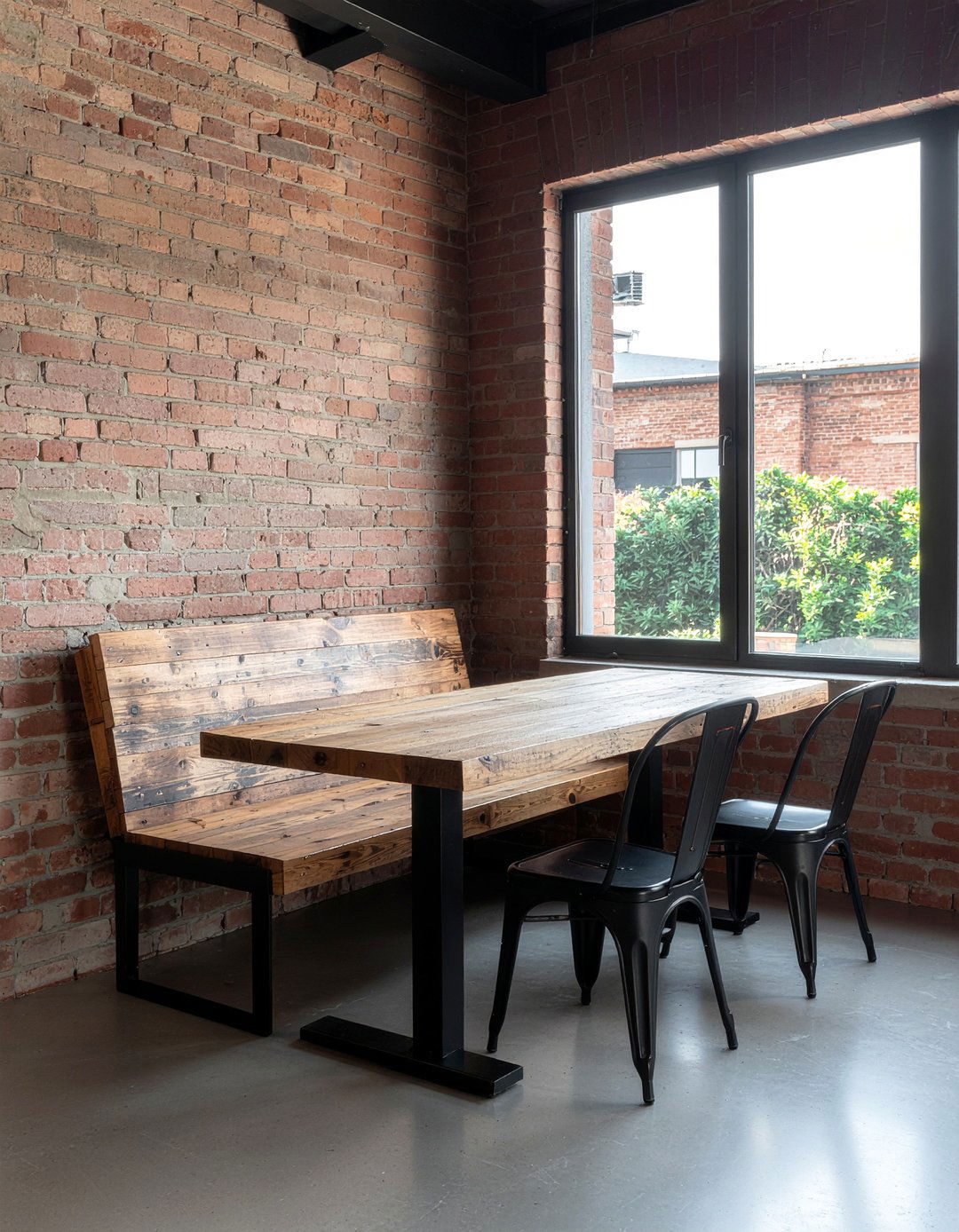 Industrial Style Dining Booth - 30 dining room banquette ideas