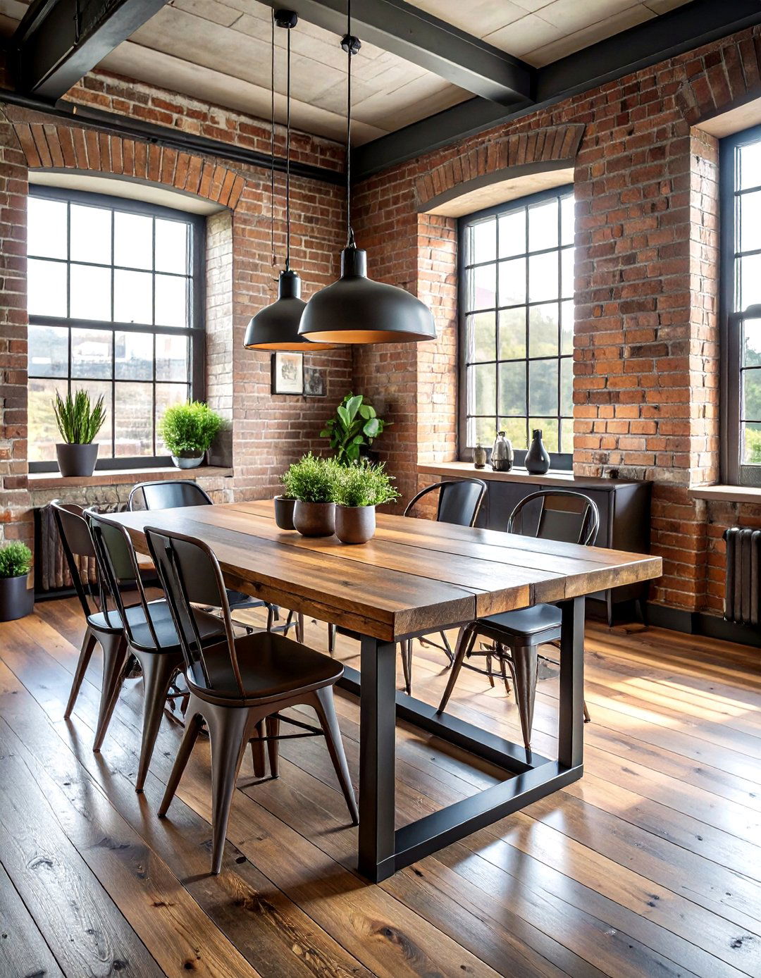 Industrial Style Dining Space - 30 attainable dining room ideas