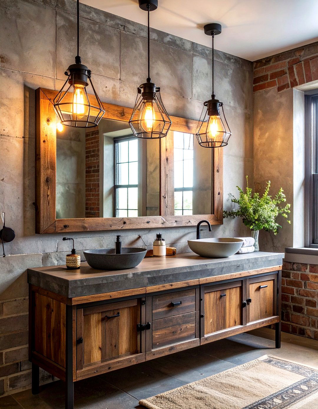 Industrial Style Light Fixtures - 30 boys bathroom ideas
