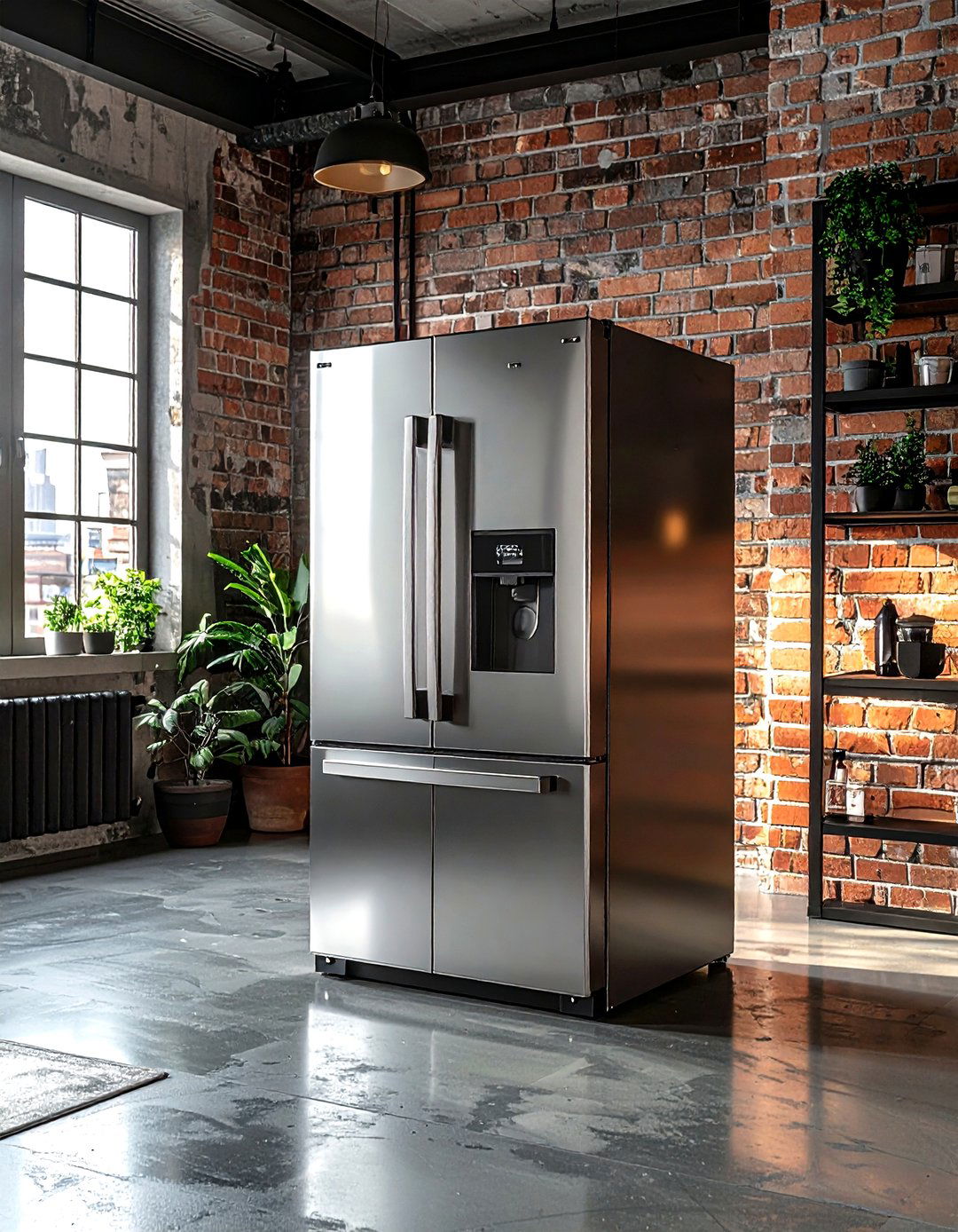 Industrial Style Refrigerator - 30 kitchen refrigerator ideas